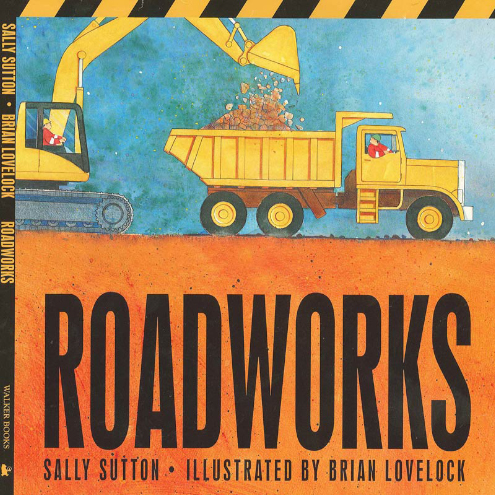 Childrens book illustration construction